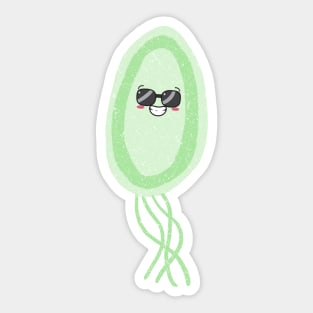 Cute Bacteria Microbes Sticker